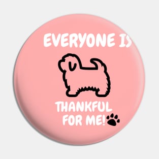 Maltese Everyone is thankful for me Pin