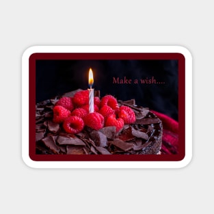 Make a wish.. candle and cake Magnet