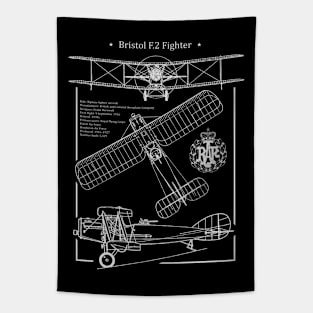 Bristol F.2 Fighter BluePrint Tapestry