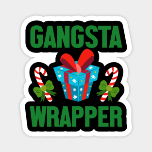 Gangsta Wrapper Christmas Gift Magnet