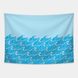 Wave Pattern - Ocean Surf Pattern Design Tapestry