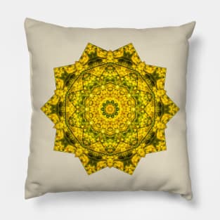Golden Star Mandala Pillow