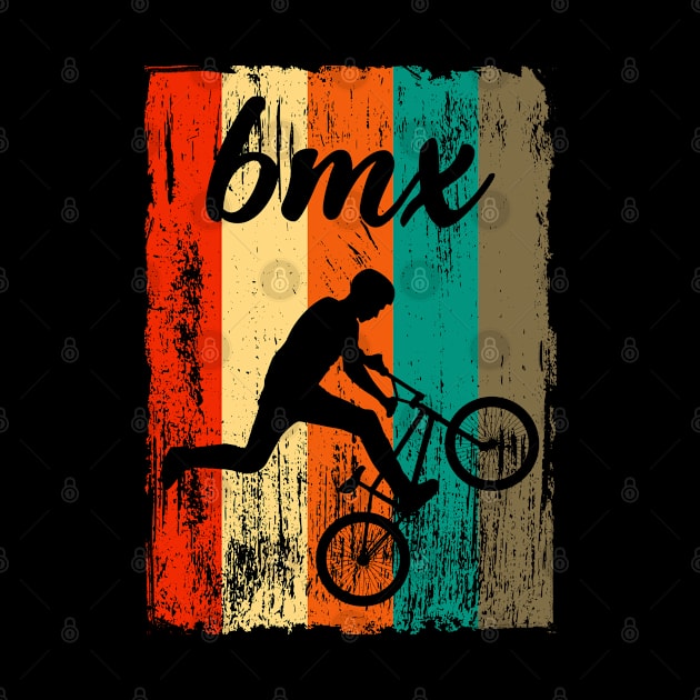 Retro vintage BMX bike cycling design gift idea by Macphisto Shirts