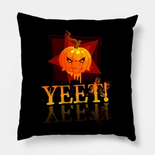 Jack O Lantern Yeet - Angry Halloween Pumpkin - Trendy Saying Pillow