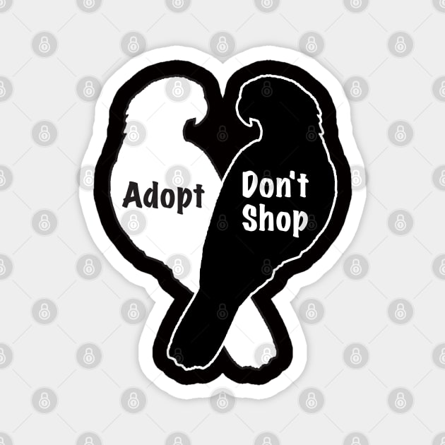 Parrot Rescue Adoption Don't Shop Magnet by Einstein Parrot