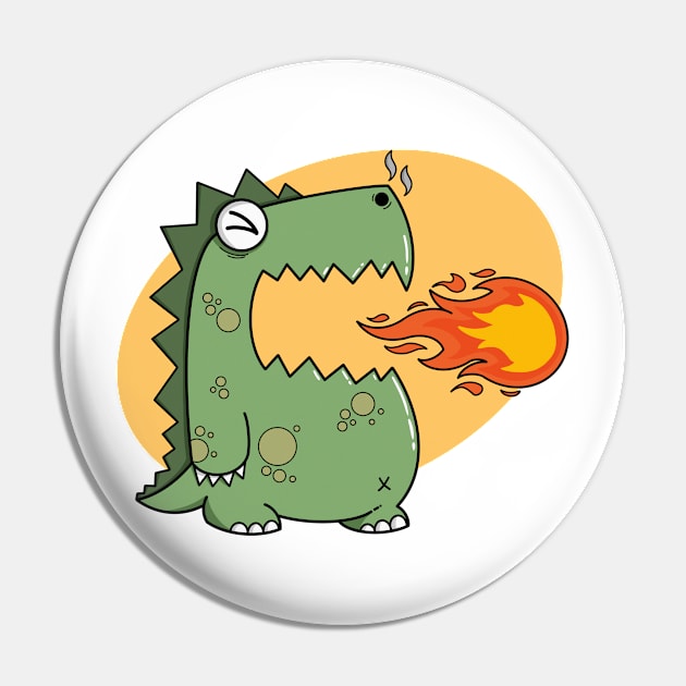 Angry Dino Pin by Innsmouth