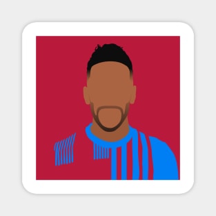 Pierre-Emerick Aubameyang Minimalistic Face Art - Barcelona Magnet