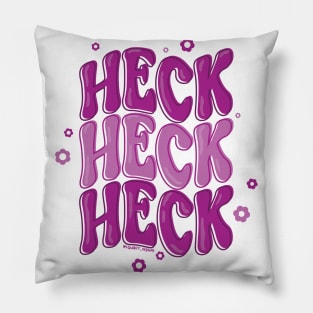 Triple Heck (Retro Purple) Pillow