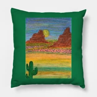 Desert Landscape III Pillow