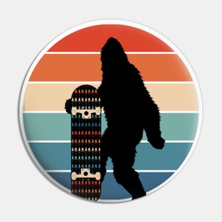 Bigfoot Funny Bigfoot Skateboard Pin