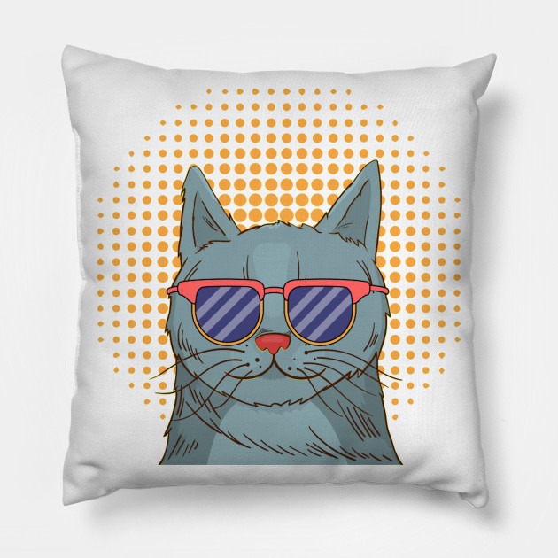 Cat Glasses Cat Eye Glasses Cat Glassess Pillow Teepublic Uk