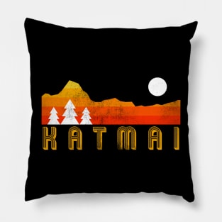 Katmai  national park retro vintage Pillow