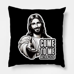 Matthew 11:28 Come To Me I Will Give You Rest Pillow