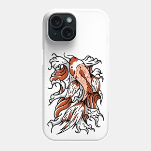 Japanese aesthetic Koi Fish. Vintage japanese style koi fish design Phone Case