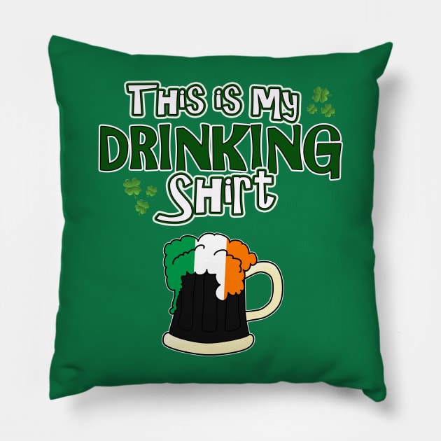 Funny St Patricks Day Shirt Pillow by 3QuartersToday