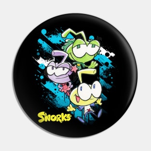 Bubble Trouble Adventures Celebrate the Whimsical Escapades and Underwater Exploration of Snorks on a Tee Pin