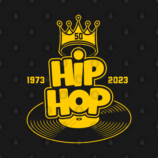 FIFTY YEARS OF HIP HOP (yellow) by Assertive Shirts