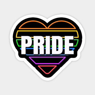 LGBTQ Pride Rainbow Heart Magnet