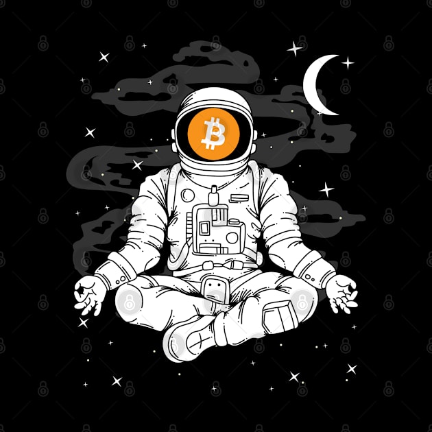 Astronaut Yoga Bitcoin BTC Coin To The Moon Crypto Token Cryptocurrency Blockchain Wallet Birthday Gift For Men Women Kids by Thingking About