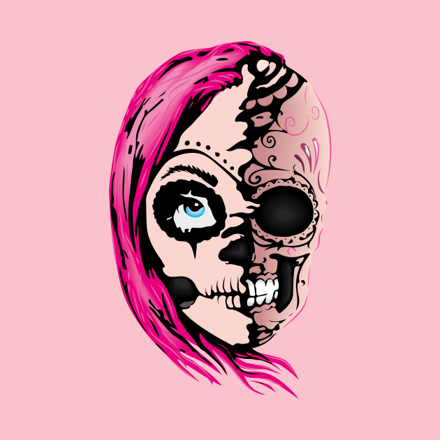 Mexican girl's skull by Petrwill