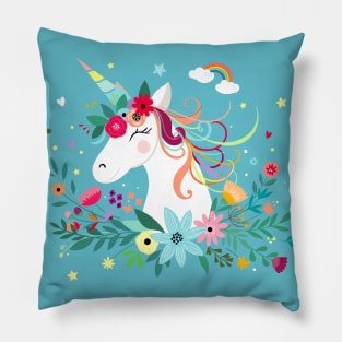 Whimsical Unicorn Love Pillow