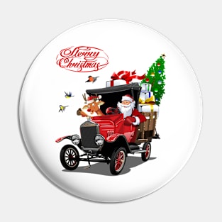 Christmas greeting card Pin