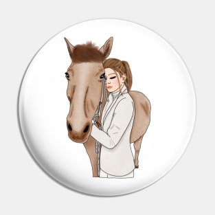 Horse girl Pin