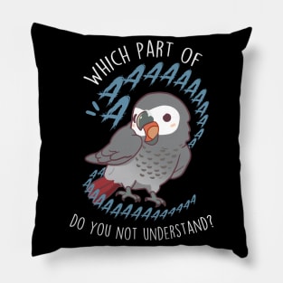 African Grey Parrot Aaaa Pillow