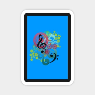 Music swirl iPhone case (blue) Magnet