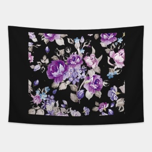 purple flowers pattern Tapestry