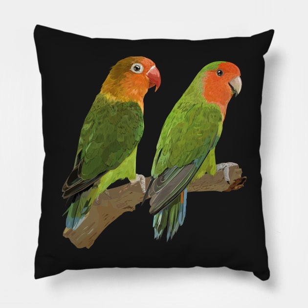 Lovebirds Pillow by obscurite