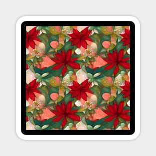dreamy floral christmas Magnet