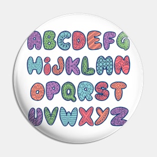 Pastel Alphabet Pin