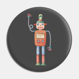 Retro Robot Pin