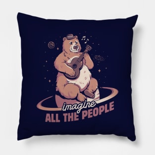 Imagine All the People by Tobe Fonseca Pillow