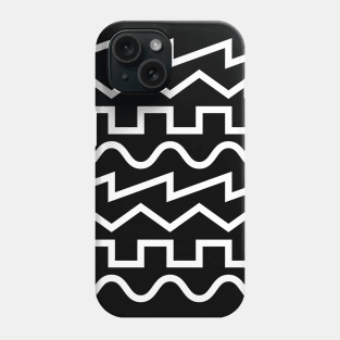 Synth Audio Waves White Phone Case