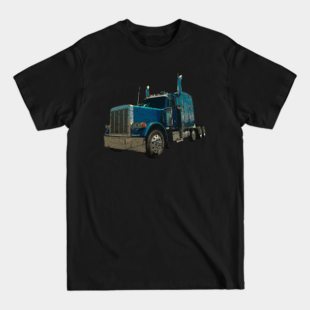 Discover Distressed Big American truck or lorry a big rig cartoon - Big American Truck - T-Shirt