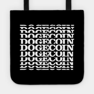 dogecoin modern typography funny crypto quote gift Tote