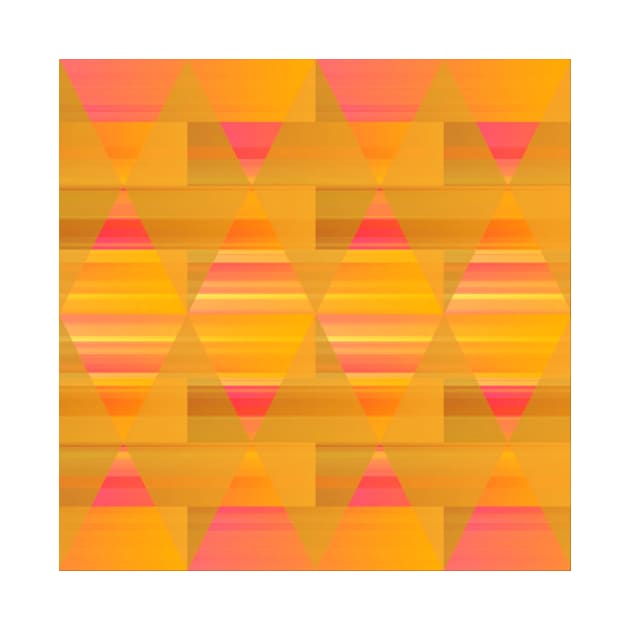 Argyle - Pink and Yellow on Stripes and Rectangles by DANAROPER