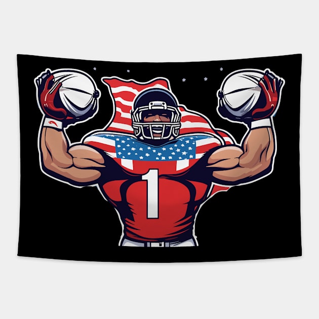 USA RUGBY Tapestry by abdellahyousra