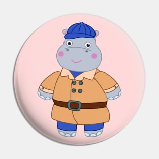 Henry Hippo  - Detective costume for Halloween Pin