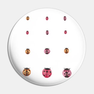 Watercolor fun ladybug pattern Pin