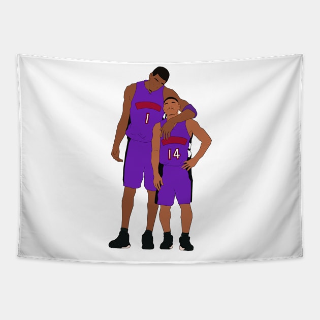 TMac & Bogues Raptors Tapestry by whelmd