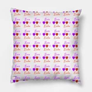 Love~Liebe with hearts Pillow