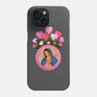 Our Lady of Guadalupe Pink Roses Phone Case