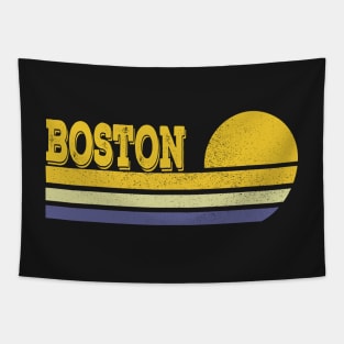 Boston Vintage Sunset Stripes Retro 70's Tapestry