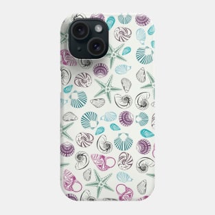 Pastel seashell pattern Phone Case