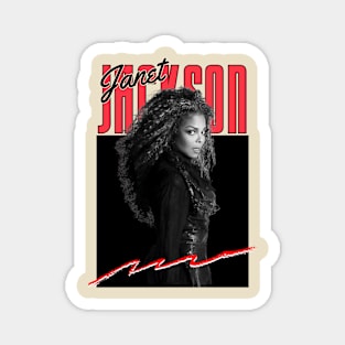 Janet jackson//original retro fan design Magnet