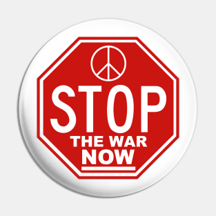 Stop the War Now :: Retro Vintage Peace Graphic Pin