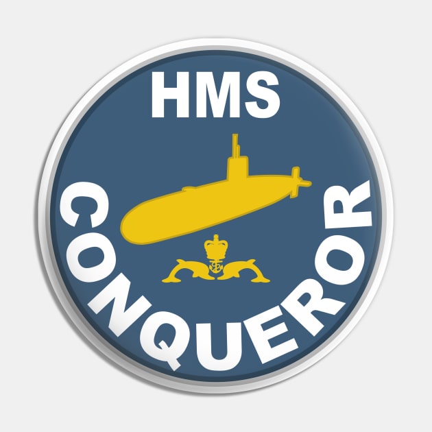 HMS Conqueror Pin by TCP